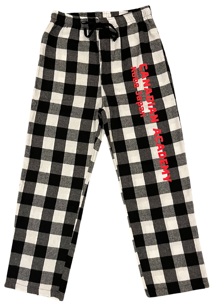 CA Pajama Pants - Large Check Black & White